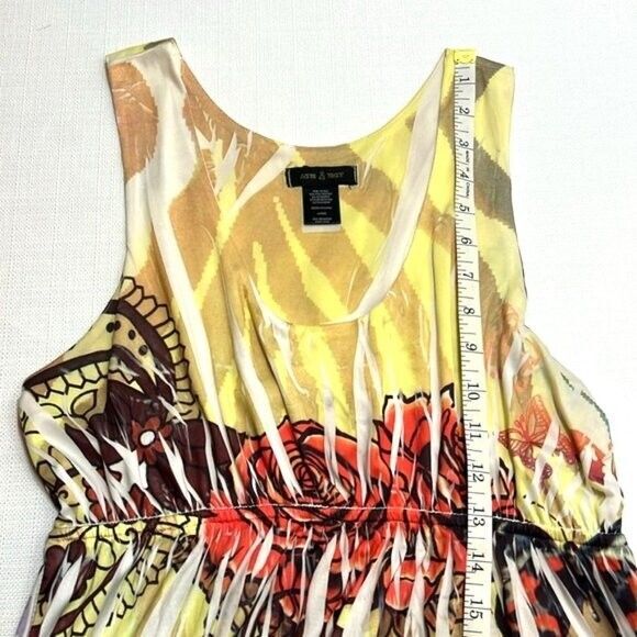 Sam & Max Jungle Print Maxi Dress L Leopard Rose Butterfly Boho Colorful - Picture 5 of 12